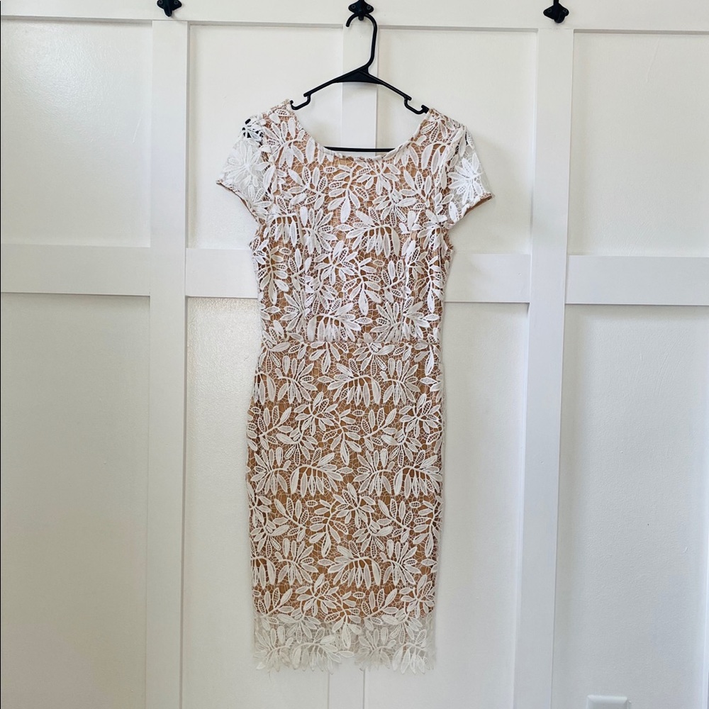 Lulus White Lace Mid Length Dress